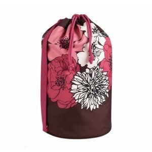 Vera Bradley Mocha Rouge Floral Laundry Duffle Bag Pink Brown XXL College